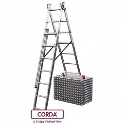Универсальная лестница с функцией лестничных Krause Corda, 3х9